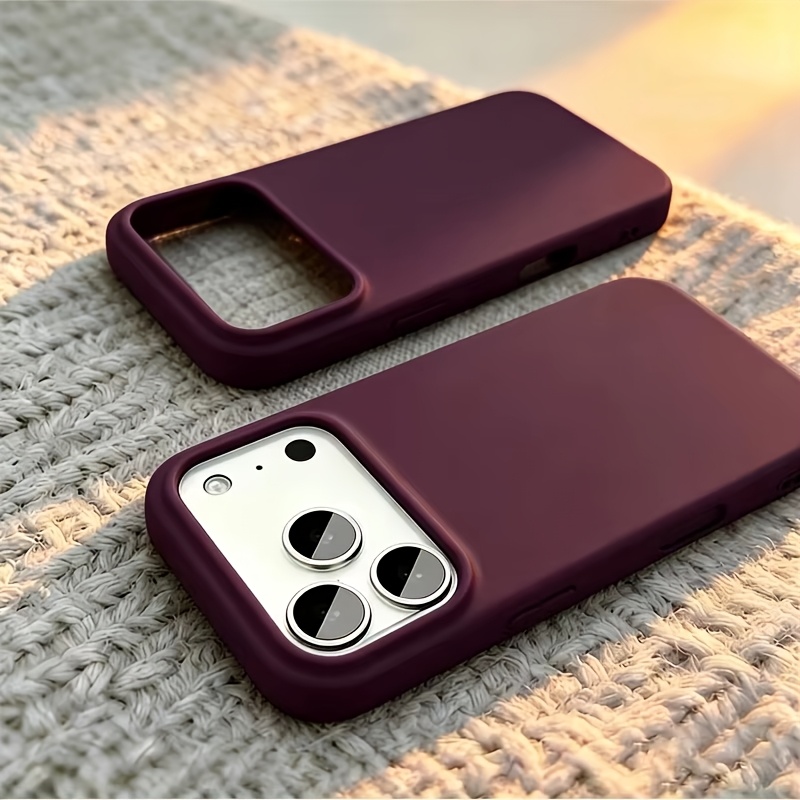 Liquid Silicone Magnetic Phone Case - Casing ponsel berwarna solid berbahan silikon