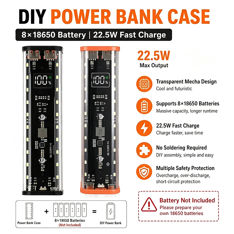 Power Banks - Desain Port USB Tipe C, Casing