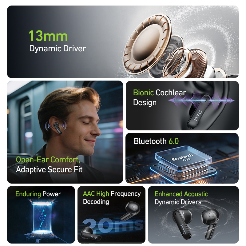 Headset TWS Gaming HTC NE94 de - Earphones ulasan dan harga