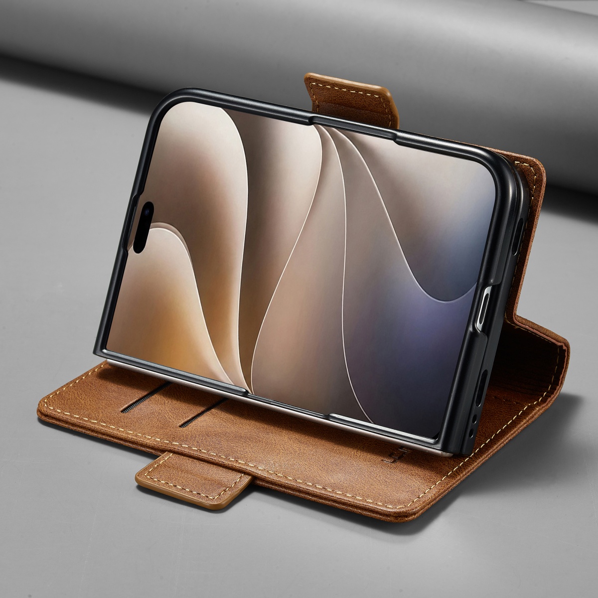Dompet Kartu dengan Fitur Pemb - Leather Wallet Card Holder Phone Cover ulasan dan harga