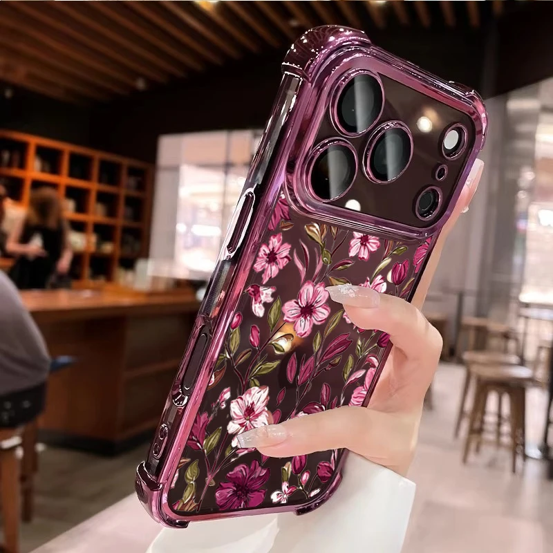 Casing dengan Motif Bunga Mera - Vintage Floral Pattern Soft Case ulasan dan harga